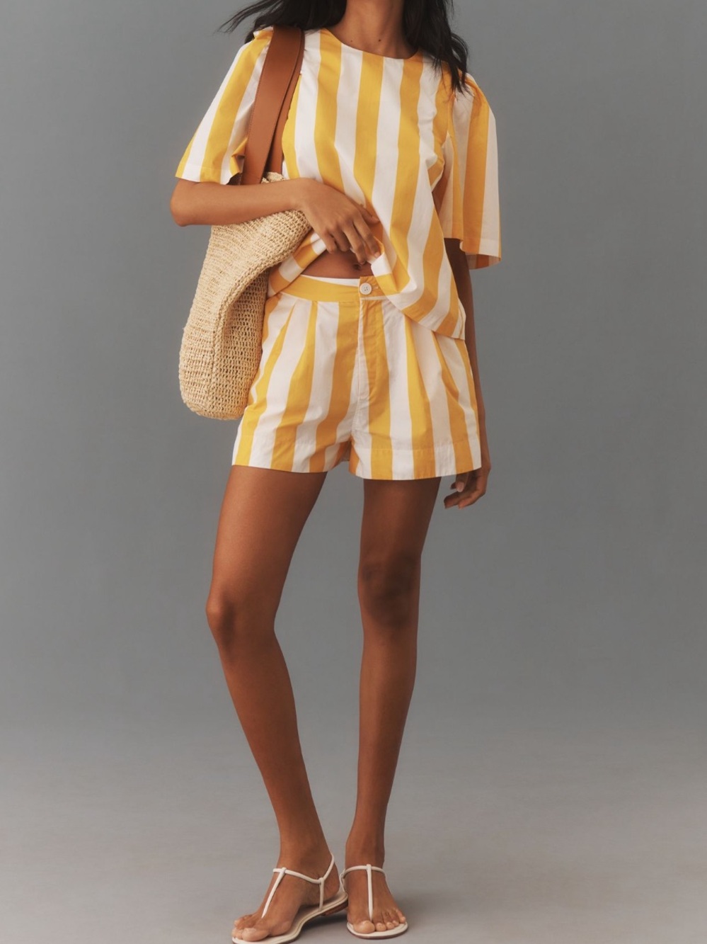 RHODE Westin Top Tangerine Cabana Stripe Size Small Anthropologie - Picture 11 of 11